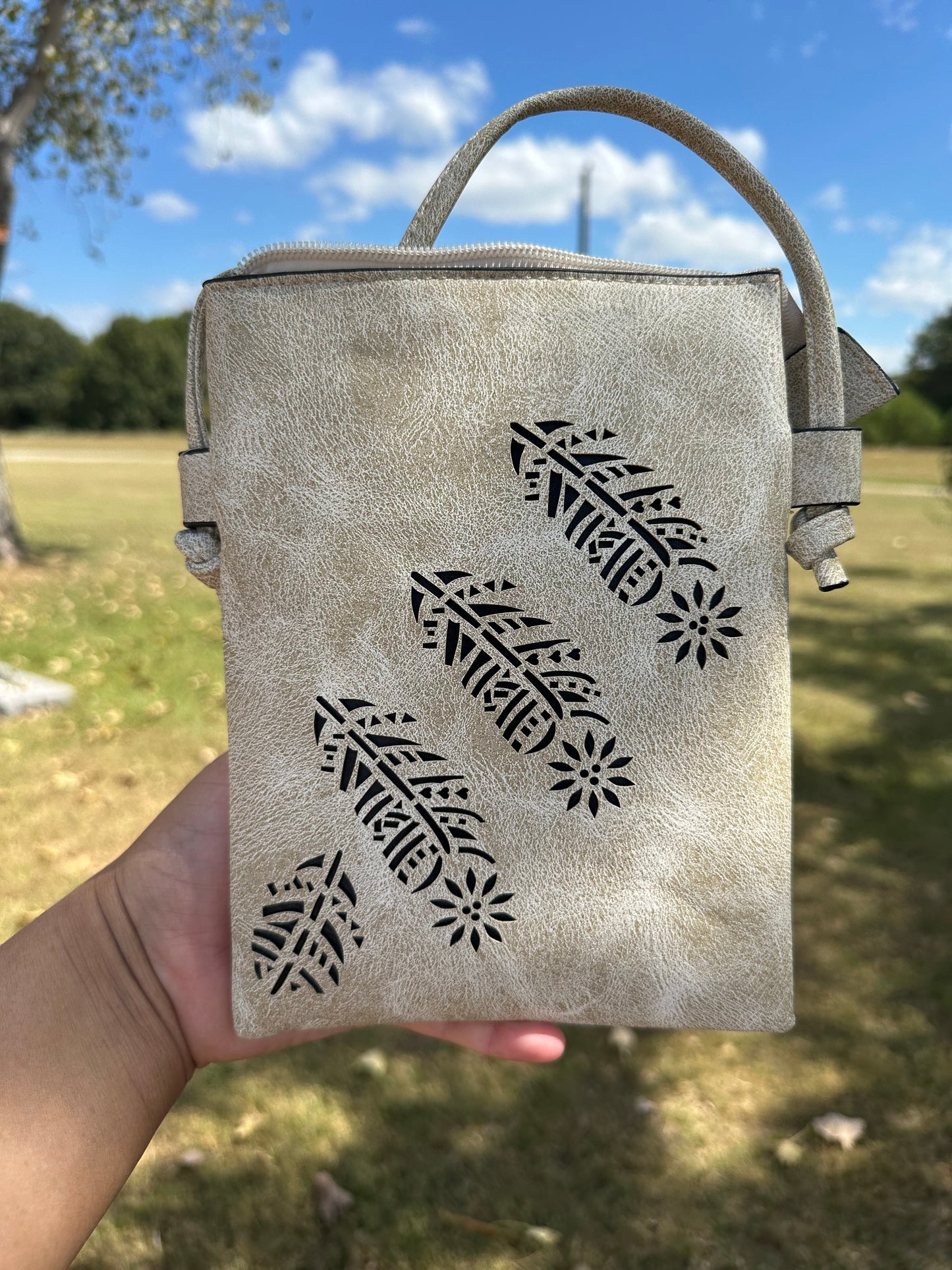 Crossbody Feather Bag